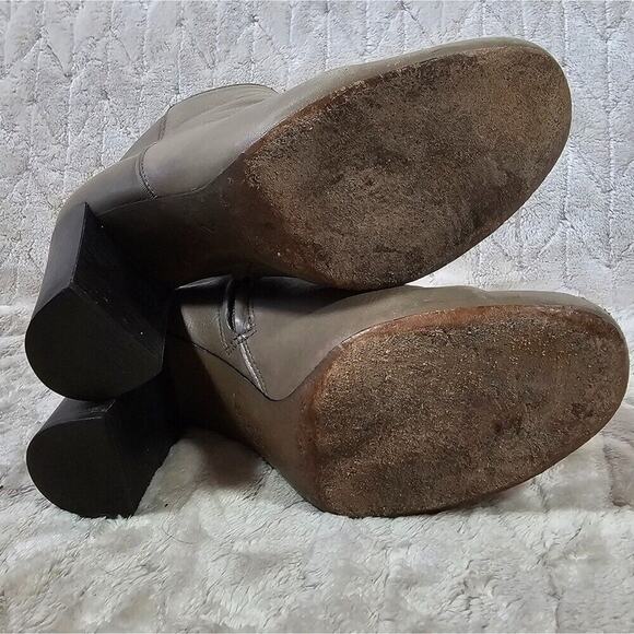Tory Burch Fango Bowie Leather Booties Womens 5.5 Minimal Quiet Luxury Preppy - Picture 3 of 8
